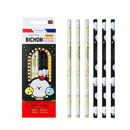 Morning Glory Bichon Pencil Set (6pcs)