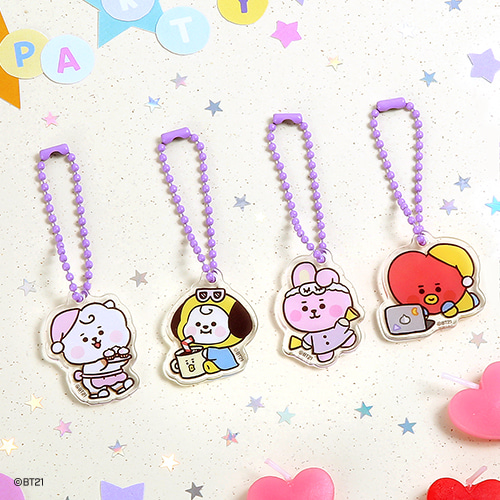 [BT21] Acrylic Simple Keyring [Party] BTS Merch