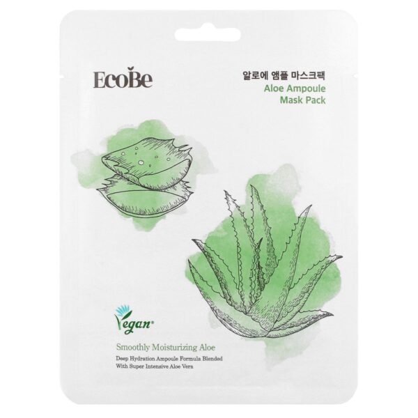 EcoBe Soothing and Hydrating Aloe Vera Ampoule Sheet Face Mask