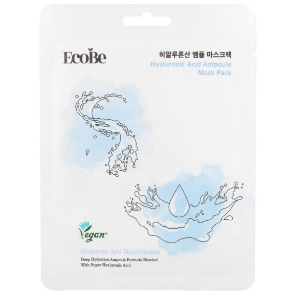 EcoBe Hydrating Hyaluronic Acid Ampoule Sheet Face Mask