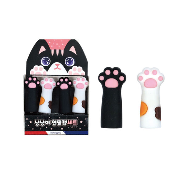 Morning Glory Kitty Cat Paw Pencil Caps (4pcs)