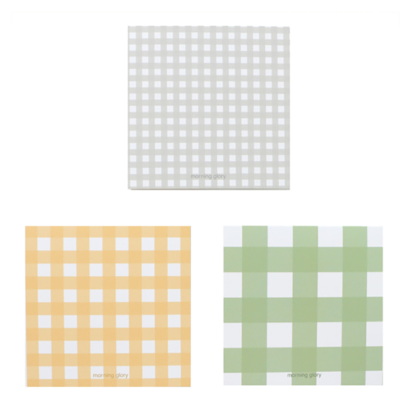 [Morning Glory] Check Pattern Memo Pads
