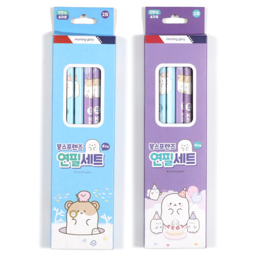 [Morning Glory] Moongs Friends Pencil Set (4pcs)