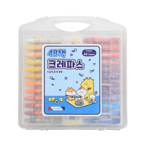 [Morning Glory] Crayons 48 Colors (Blue/Pink)