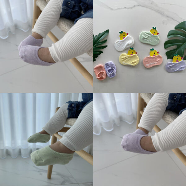 [ggomisocks] Chick Cotton Slippers Anti-Slip Baby Socks