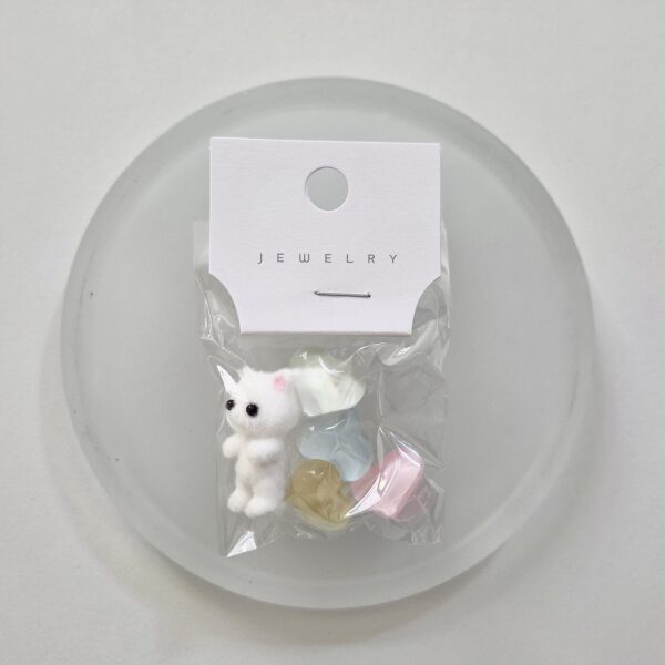 [HO BAK SUNG] Crocs Charm Fuzzy Cat & Jelly Hearts (5pcs)