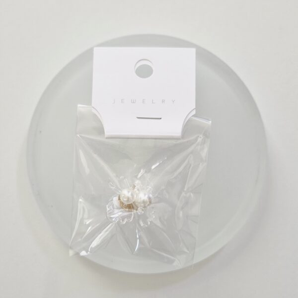 [HO BAK SUNG] Crocs Charm Transparent Flower With Pearls