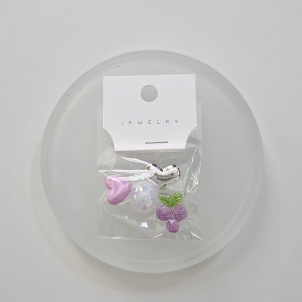 [HO BAK SUNG] Crocs Charm Purple Grape Mix (4pcs)