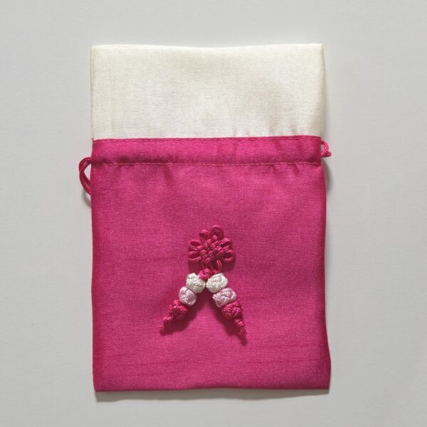 Bokjumeoni (silk pouch) Cerise 15x10 cm