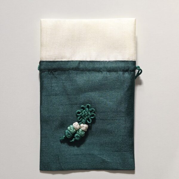 Bokjumeoni (silk pouch) Emerald 15x10 cm