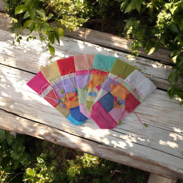 Bokjumeoni (silk pouch for bottle) Multicolor 37x15 cm