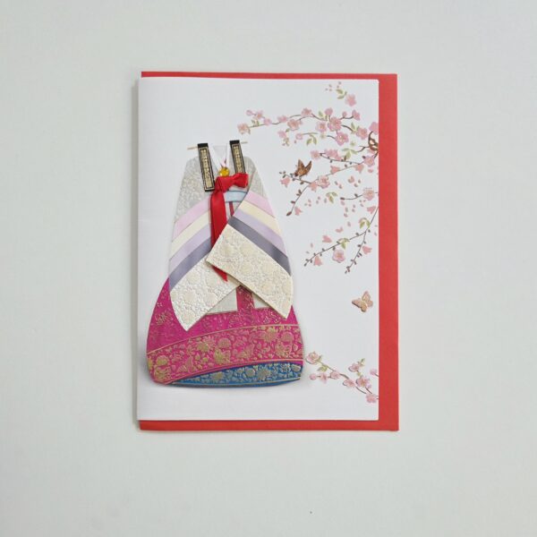 Handmade Card Hanbok & Blossom Red Envelope 130x180 mm