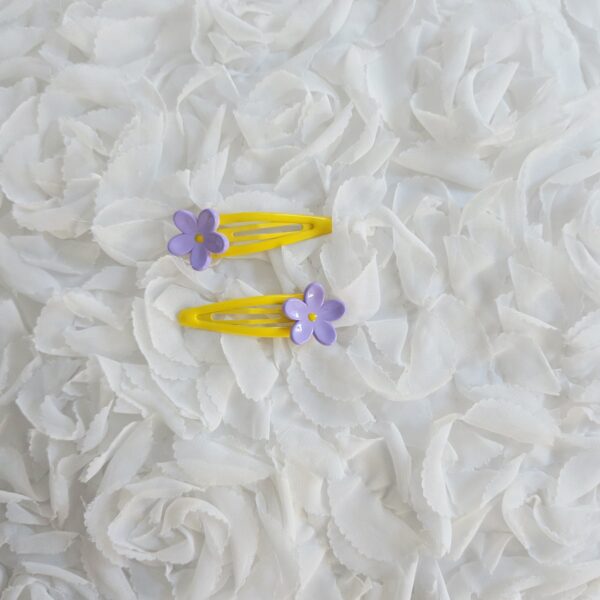[Anjubling] Metal Snap Clips Lilac Flower 20x55mm