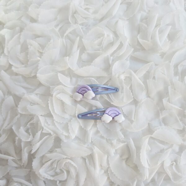 [Anjubling] Metal Snap Clips Rainbow Lilac 20x50mm