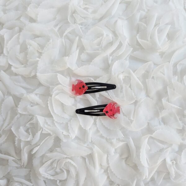 [Anjubling] Metal Snap Clips Fish Pink 20x50mm