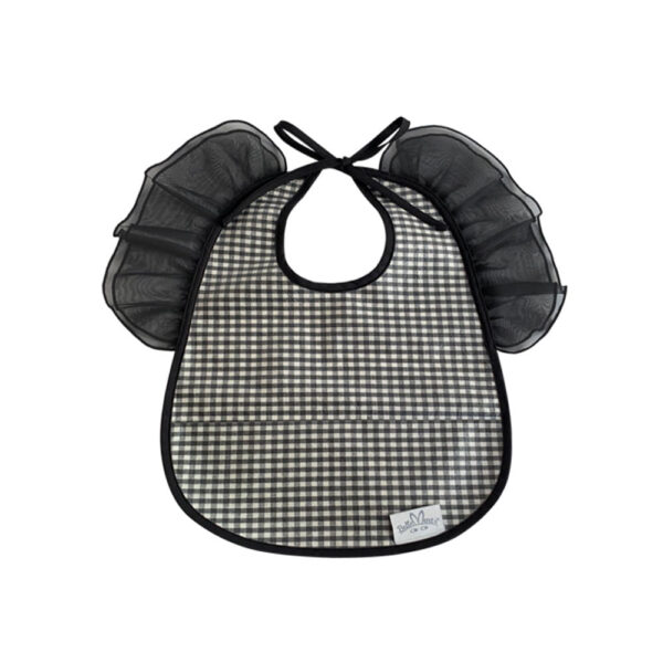 [Belmont] Coco Chiffon Waterproof Baby Bib - Coco Black