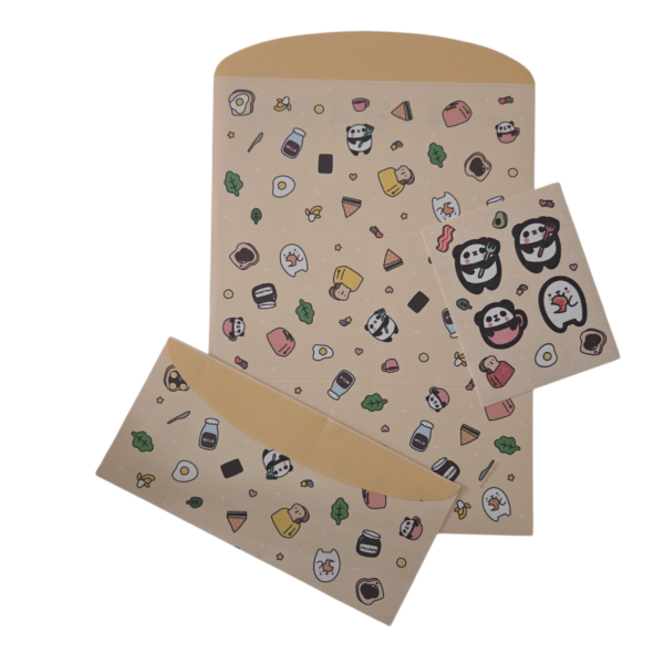 [Morning Glory] Writing Paper Cute Panda & Food